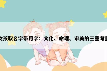 女孩取名字带月字：文化、命理、审美的三重考量