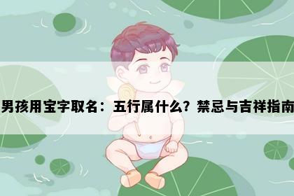 男孩用宝字取名：五行属什么？禁忌与吉祥指南