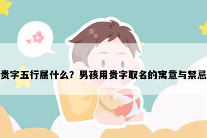 贵字五行属什么？男孩用贵字取名的寓意与禁忌