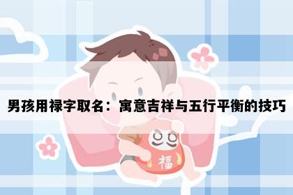 男孩用禄字取名：寓意吉祥与五行平衡的技巧